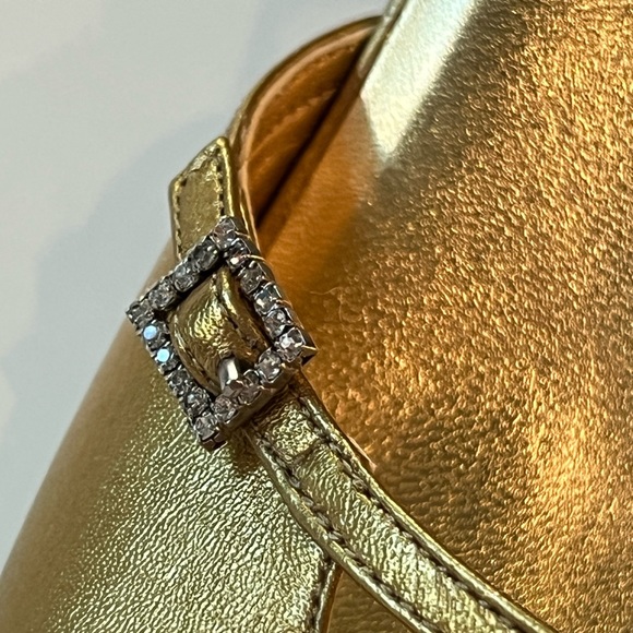 Anne Klein AK2 Gold Heel Sandals Size 10 - Picture 3 of 10